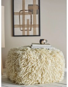 Krémový vlnený taburet Lomba – Bloomingville