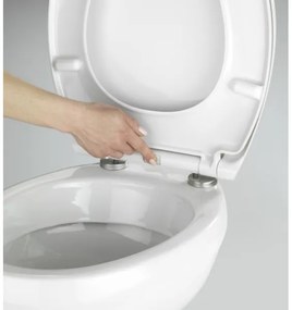WENKO 21903100-WC toaletné sedátko SAMOS 44,5x37,5 cm biela/strieborná