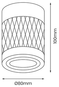 Stropné svietidlo Bima Arte Round, 1x biele kovové tienidlo
