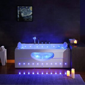 BPS-koupelny Hydromasážna vaňa HYD-IR933A-WH 150x84 BIELA s ohrevom vody