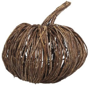 Hnedá prútená dekorácia tekvice Pumpkin XL - Ø 33*35 cm