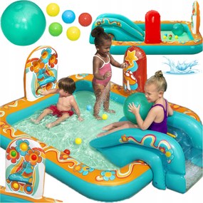 Vodné Detské Ihrisko Nafukovací Bazén Fontána Šmýkačka Loptičky