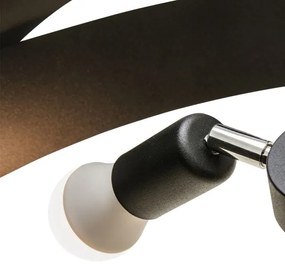 Zuma Line 1116 - Luster na tyči TORNADO 3xE27/40W/230V čierna