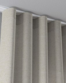 Záclona s riasením WAVE farba produktu béžová látka polopriehľadný