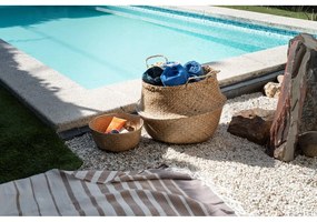 Svetlý úložný košík z morskej trávy Compactor, ⌀ 36 cm