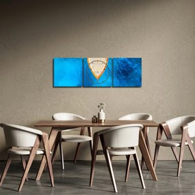 Obraz - Letná loď (s hodinami) (90x30 cm)