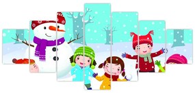 Obraz detí na snehu