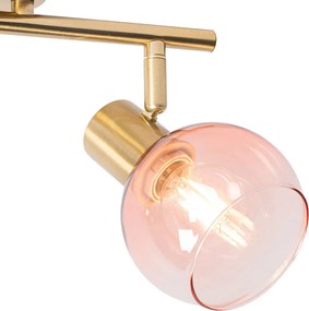 Inteligentné bodové svetlo zlato s ružovým sklom vrátane 2 Wifi P45 - Vidro