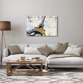 Obraz - Digitálne umenie Eiffelovej veže (90x60 cm)