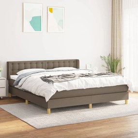 Posteľný rám boxspring s matracom sivohned 180x200 cm látka 3130613