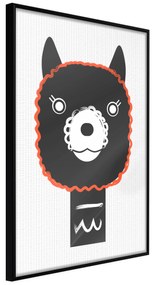 Artgeist Plagát - Decorative Alpaca [Poster] Veľkosť: 20x30, Verzia: Čierny rám