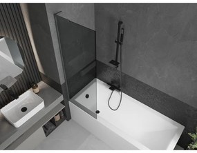 Mexen Next L, 1-krídlová vaňová zástena 60 x 150 cm, 6mm šedé sklo, grafitový profil, 895-060-000-03-40-95