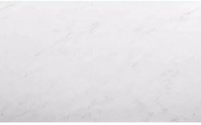 AKCIA Čierny jedálenský stôl RAMOD 100x60 cm, biely mramorový dekor II. akosť