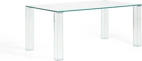 Sklenený jedálenský stôl 90x160 cm Adularia – Kave Home