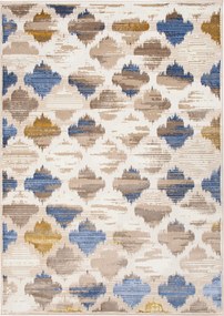 TA Koberec D654M BIELA/TMAVOMODRÁ ASTHANE Rozmer: 180x250 cm
