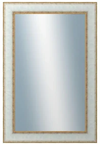DANTIK - Zrkadlo v rámu, rozmer s rámom 40x60 cm z lišty DOPRODEJMETAL bielozlatá (3023)