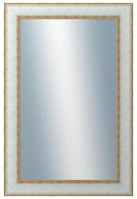 DANTIK - Zrkadlo v rámu, rozmer s rámom 40x60 cm z lišty DOPRODEJMETAL bielozlatá (3023)