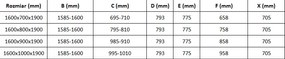 Mexen Omega, sprchovací kút s posuvnými dverami 160 (dvere) x 90 (stena) cm, 8mm číre sklo, chrómový profil, 825-160-090-01-00