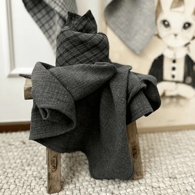 Mušelínová plienka z organickej bavlny grafit 70×70 cm