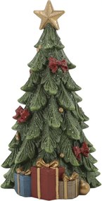 Zelený vianočný stromček s darčekmi Noël Tree z polyresinu – Ø 12*20,5 cm