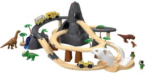 lupilu® Drevená železničná súprava XL (Dinoland) (100395090)