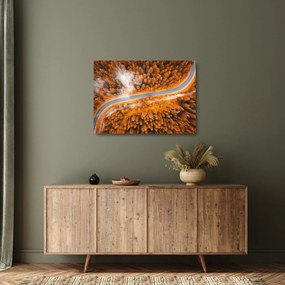 Sklenený obraz - Horská cesta (70x50 cm)