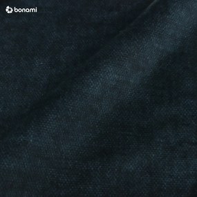 Tmavomodrá čalúnená dvojlôžková posteľ s úložným priestorom s roštom 180x200 cm Jade – Bobochic Paris