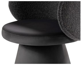 Tmavosivé zamatové kreslo Inez – Micadoni