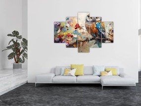 Obraz - Maľovaná sova (150x105 cm)
