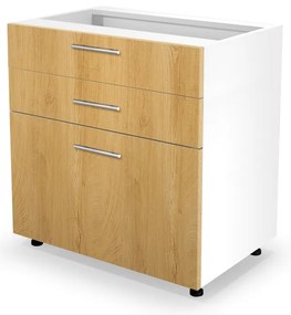 Dolná skrinka Vento D3S-80/82, biela / dub medový