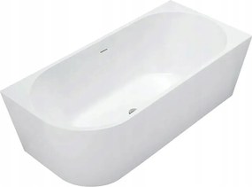 Voľne Stojaca Akrylová Nástenná Vaňa Rea Bellanto Biela 160 cm Pravá