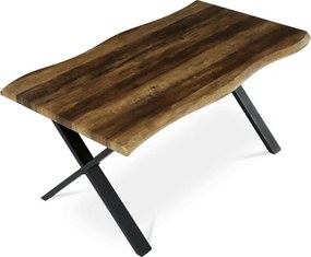 Jedálenský stôl 160x90 cm HT-F4316 OLW staré drevo / čierne nohy
