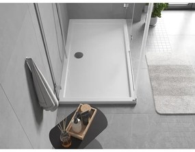 Mexen, Mexen Flow obdĺžniková sprchová vanička slim 75 x 160 cm, biely lesk - 46R107516