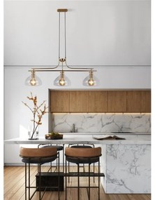 Searchlight 31031-3PB - Luster na lanku MARGARITA 3xE27/60W/230V mosadz