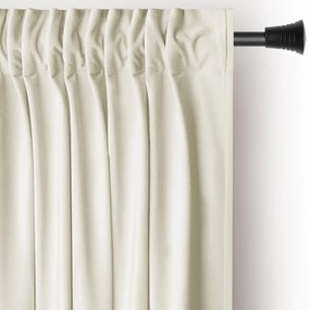 Krémovobiely zamatový dimout záves 140x245 cm Pleat – Restilo