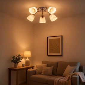 Prisadený luster PORTOS 5xE14/10W/230V lesklý chróm