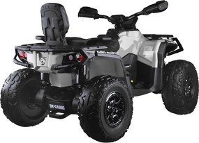 JOKOMISIADA Detská štvorkolka na akumulátor pre 2 osoby CAN-AM OUTLANDER 4x4 s LED panelom PA0326 sivá