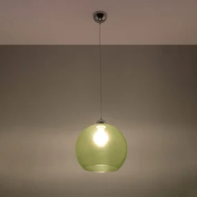 Závesné svietidlo Ball, 1x zelené sklenené tienidlo