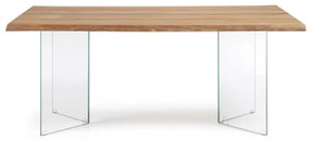 Jedálenský stôl s doskou v dubovom dekore v prírodnej farbe 90x160 cm Lotty – Kave Home