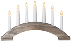 Drevený vianočný svietnik výška 22 cm Star Trading Bea - hnedý