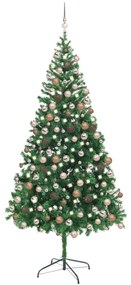 Umelý vianočný stromček s LED a sadou gulí 210 cm 910 vetvičiek 3077576
