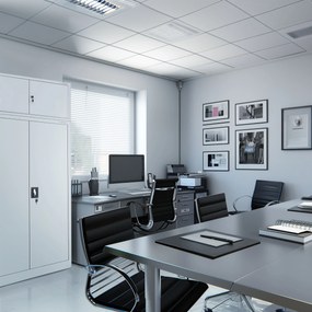 Nadstavec na kancelársku skriňu EWA, 900 x 380 x 400 mm, šedá