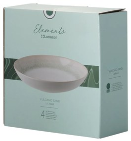 Set hlbokých tanierov 4 ks - Elements Vulcano Sand la mar - 492766