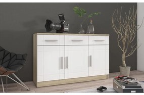 Komoda Paris 3F3S biela/sonoma