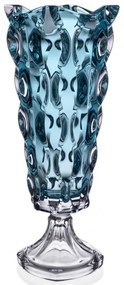 BOHEMIA SAMBA AQUAMARINE VÁZA NA NOHE 405MM