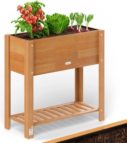 Vyvýšený záhon Raidy 68 cm z akáciového dřeva hnědý