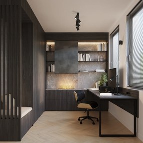 Nástenné svietidlo Karbon, 1x čierne kovové tienidlo, (10 cm)