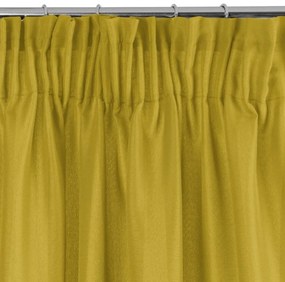 Nádherný jednofarebný žltý záves na riasiacu pásku Dĺžka: 270 cm