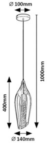 Rabalux 72201 - Luster na lanku BELLINI 1xE27/60W/230V