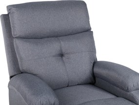 Relaxačné polohovacie TV kreslo VITO — látka, sivá, nosnosť 130 kg